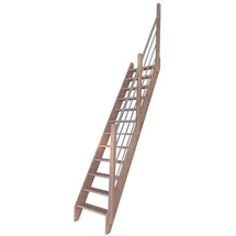 starwood treppen Raumspartreppe 60 cm Buchenholz/Edelstahl