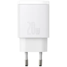 Baseus Schnellladegerät 1xUSB 1xType-C 20W 3A Quick Charge 3.0 weiß