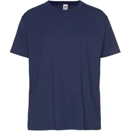 FRUIT OF THE LOOM FRUIT OF THE LOOM, Herren, Gr. XL (56/58), blau (navy, navy, navy), Single Jersey, Obermaterial: 100% Baumwolle, Basic, schmal, Rundhals, ohne Bündchen, Shirts T-Shirt, mit Rundhalsausschnitt