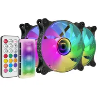 Mars Gaming MF-3DKIT Kit 3 ARGB 360° 12cm Lüfter, 3D Infinity Mirror, Anti-vibrationssystem, ARGB Controller, RF Fernbedienung, Voll Kompatibel