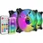 Mars Gaming MF-3DKIT Kit 3 ARGB 360° 12cm Lüfter, 3D Infinity Mirror, Anti-vibrationssystem, ARGB Controller, RF Fernbedienung, Voll Kompatibel