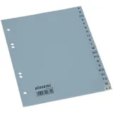 Büroring Register A-Z, A5, hoch, 20-teilig, PP-Folie, grau, 125 my