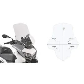 GIVI Windschutzscheibe für Motorrad Bmw C 400 Gt 19-24 Clear