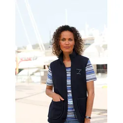 Fleeceweste CASUAL LOOKS, Damen, Gr. 54, blau (marine), 100% Polyester, unifarben, Westen
