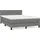 vidaXL Boxspringbett 140 x 200 cm Dunkelgrau