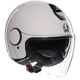 AGV - ETERES E2206, Motorrad Jet-Helmet, Unisex, Materia White, L