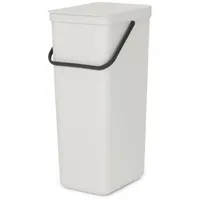 Brabantia PROREGAL Mülleimer, Grau, Kunststoff, Rechteckig, 26.8x62x34.5 cm, Küchen,
