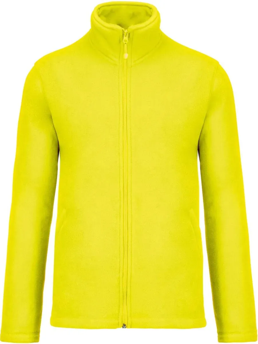 Kariban Herren Microfleece Jacke 'Falco' Fleece-Jacke K911 fluorescent yellow L