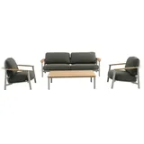 Royal Garden Kemo Loungeset 4-tlg. grau/weiß
