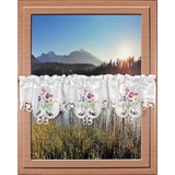 HOSSNER - ART OF HOME DECO Querbehang »Blumensee«, (1 St.), grün/lila/weiß, - 99192916-2