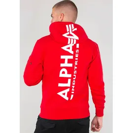Alpha Industries Back Print Kapuzenpullover Speed Red XL