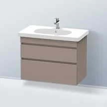 Duravit Waschtischunterschrank 2 Schubkästen 80 x 61 cm Basalt Matt