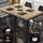 GGM Möbel MPY | Bistro Massiv Tisch | Rechteckig | 120 x 70 x 81 cm | Eiche / Schwarz