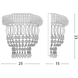 Ideal Lux Wandleuchte DUBAI 2-flammig, Chrom