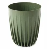 HowHomely Blumentopf aus Kunststoff 46 cm mit Pflanzkübel Einsatz 39 cm Durchmesser - Langlebige und Leichte Übertopf in Grün für Deko Wohnzimmer Garten oder Terrasse