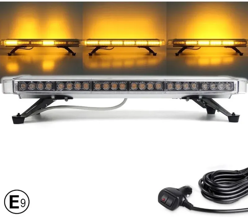 76,2 cm, 56 LEDs, leistungsstarke Not-/Warn-LED-Signalleuchte, Blitzfunktion, 12–24 V, 15 Betriebsmodi, gelb-orange Licht, E-Mar