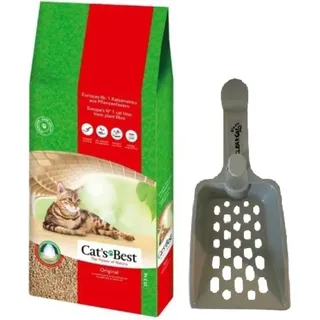 JRS Katzenstreu Cats Best Eko Plus 40l (17,2kg) + Schaufel für Streu GRATIS!