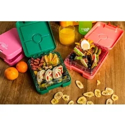 Klarstein schmatzfatz easy Snackbox 4 Fächer 18 x 15 x 5 cm (BxHxT) Golfgrün