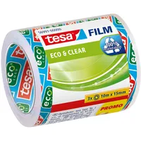 Tesa tesafilm eco & clear transparent, Klebestreifen, 15mm/10m, 3