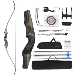 VEVOR Takedown Recurvebogen Holzbogen Pfeile Kit Jagd Praxis 20,41kg 1524mm