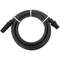 VidaXL Saugschlauch mit PVC-Anschlüssen Schwarz 1" 10 m PVC