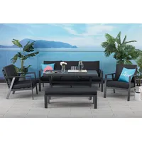 Gardissimo MERIDA Alu Lounge Set Gartenmöbel Sitzgruppe grau