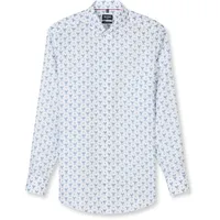 Olymp Businesshemd OLYMP "OLYMP Luxor, modern fit, Button-down", Herren, Gr. 43, Normaler Arm, weiß, 100% Baumwolle, Hemden