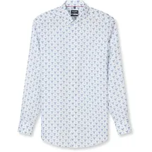 Olymp Businesshemd OLYMP "OLYMP Luxor, modern fit, Button-down", Herren, Gr. 43, Normaler Arm, weiß, 100% Baumwolle, Hemden