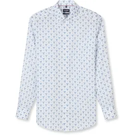 Olymp Businesshemd OLYMP "OLYMP Luxor, modern fit, Button-down", Herren, Gr. 43, Normaler Arm, weiß, 100% Baumwolle, Hemden