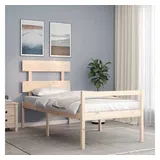 furnicato Bett Seniorenbett aus massivem Kiefernholz 195,5x95,5x81 cm natur (1-tlg) braun 95.5 cm x 195.5 cm x 81 cm