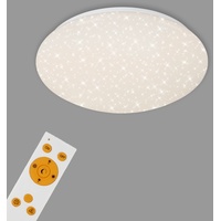 Briloner Leuchten – LED Deckenleuchte Dimmbar, inkl. Fernbedienung, Farbtemperatursteuerung, Deckenlampe 15 Watt, 1300 Lumen, Durchmesser 28 cm, Weiß