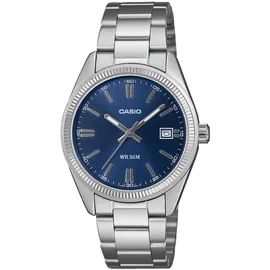 Casio Armbanduhr in Unisexgröße Quarz Edelstahl/Blau