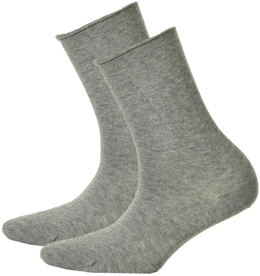 Hudson 2 Paar Damen Socken - Only 2-Pack, Strumpf, Rollrand, Einfarbig Silber 39-42 (5,5-7,5 UK)