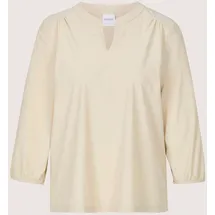 Madeleine Kurzarmbluse Elegante Schlupfbluse mit V-Ausschnitt Weiß 42