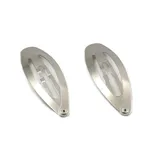 Haarspangen aus Metall, oval, 50 mm, 100 Stück