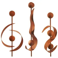 Kobolo 3tlg. Set Gartendekoration RUSTY52 in Braun | Gr.: onesize