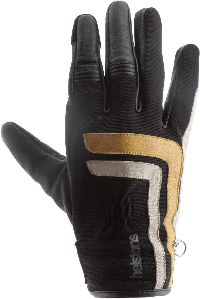 Helstons Jeff Motorfiets handschoenen, zwart-geel, 2XL