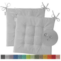 Heimtexland 2er Pack Outdoor Stuhlkissen Sitzkissen wasserabweisend wetterfest Gartenkissen