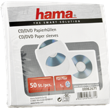 Hama 00062671 CD-ROM-Papierhüllen 50 weiß