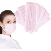 100 Stück Pink Disposable Shield Einweg-Atemschutzbakterienschutz Mundschutz Gesichtsschutz Rosa 100 Stück (Pink)