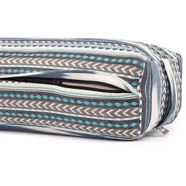 Bodhi Ethno Collection: Salamba (rechteckig) Yoga-Bolster, schwarz-weiß-blau, Dinkelhülsen bunt No Size