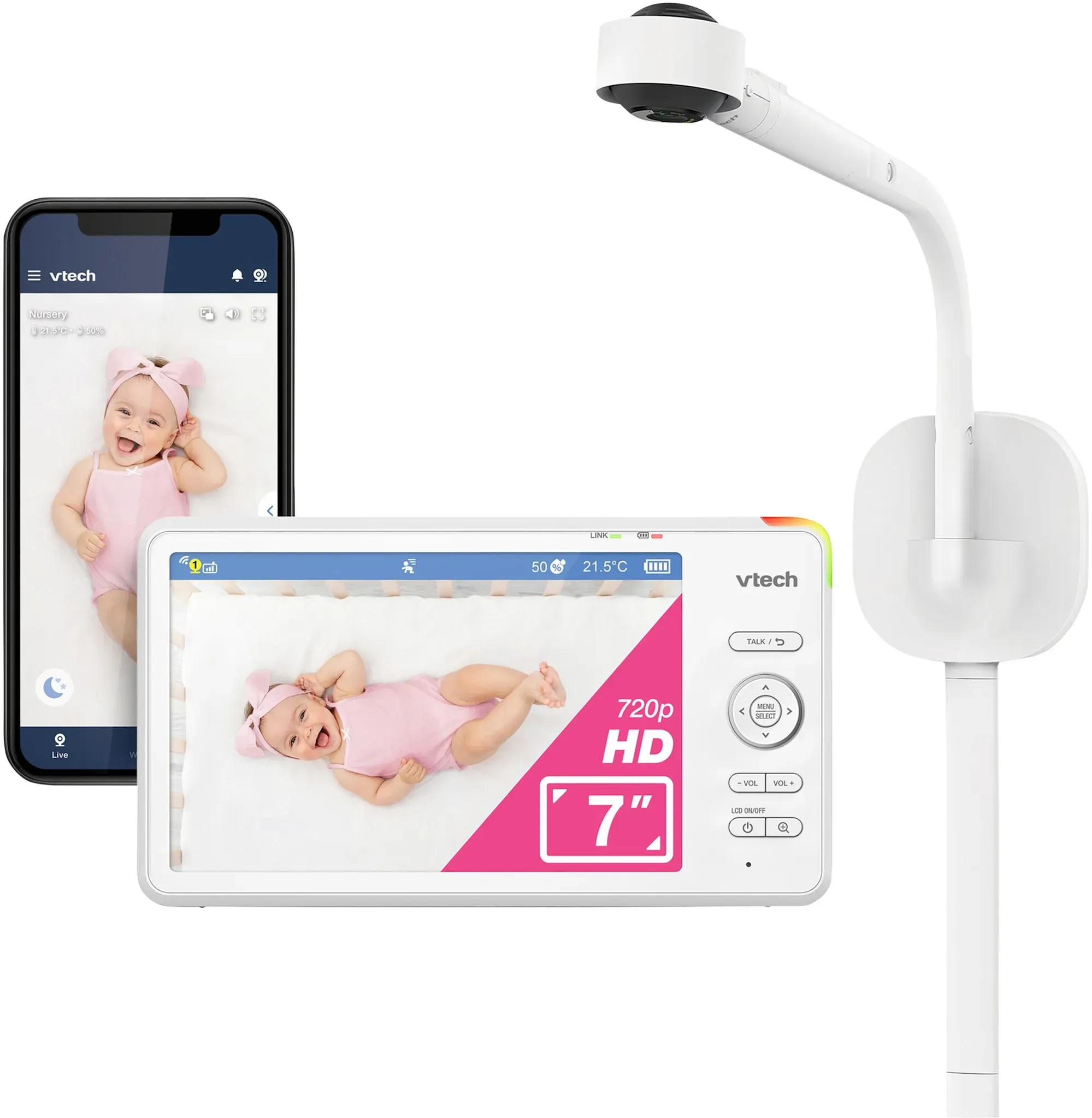 Vtech Babyphone mit Kamera RM7787, 300 m, weiss