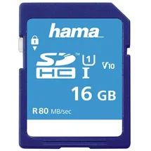 Hama SDHC 16 GB Class 10 80MB/s UHS-I 00124134