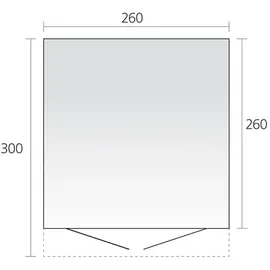 Biohort AvantGarde A7 2,6 x 2,6 m dunkelgrau-metallic Doppeltür