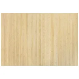 vidaXL Teppich Rechteckig Hell Natur 70x100 cm Bambus