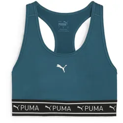 PUMA 4Keeps Elastic Mid Support Sport-BH Damen 83 - cold green S