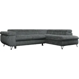 MKS Meble Eckcouch Cord 3-Sitzer Grau
