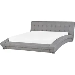 Wasserbett Stoff LILLE 180 x 200 cm Grau
