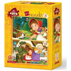 Heidi Cheese Line HeiDi Art Puzzle 12+24 pcs. XL 5550 Little Red Riding Hood