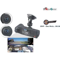 NavGear Full-HD-Dashcam mit 2 Kameras für 360°-Panorama-Sicht, G-Sensor